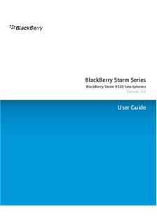Blackberry Storm 9530 manual. Smartphone Instructions.